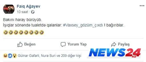 İşıqsız gecədə məşhurların paylaşımı - FOTO - VİDEO