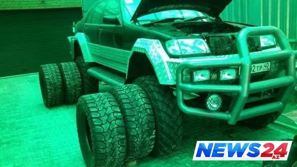 Traktorla "Mersedes"i birləşdirdi - Dünyada bənzəri olmayan avtomobil yaratdı