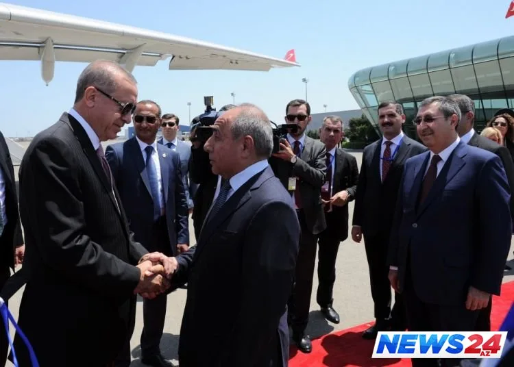 Türkiyə prezidenti azərbaycana səfərə gəlib