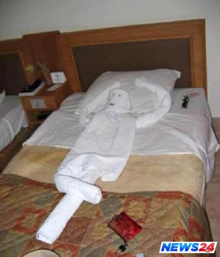 Otel otaqlarında qarşılaşa biləcəyiniz məzəli əl işləri - FOTO