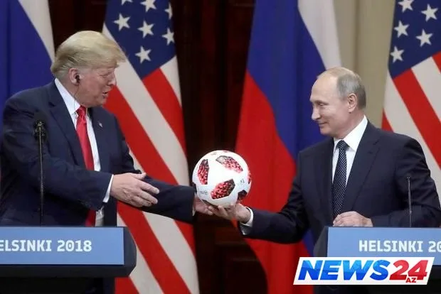 Trampın təhlükəsizlik xidməti Putinin bağışladığı topu yoxlayıb