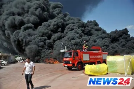 Türkiyənin turizm şəhərində güclü yanğın başlayıb - FOTO