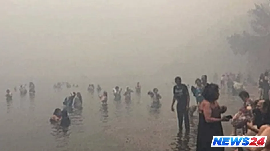 Yunanıstanda 25 nəfər bir-birini qucaqlayıb yandı - VİDEO