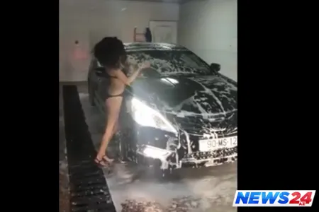 Bakıda "moyka"da biabırçılıq - Qız soyundu... - ŞOK VİDEO