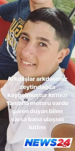 16 yaşlı azərbaycanlı gənc Türkiyədə faciəvi şəkildə öldü - FOTO
