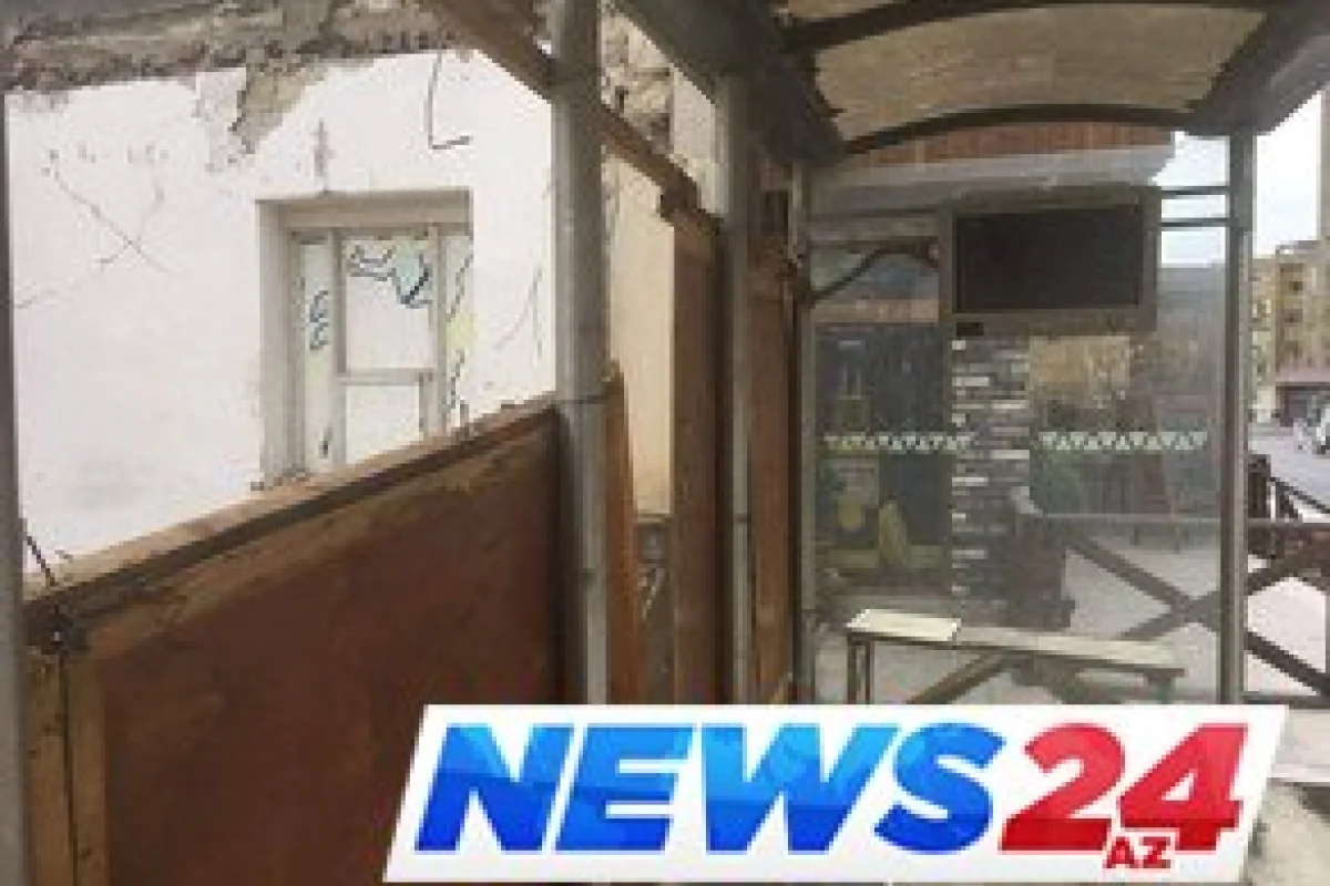 Bakıda avtobus dayanacağı zəbt edildi