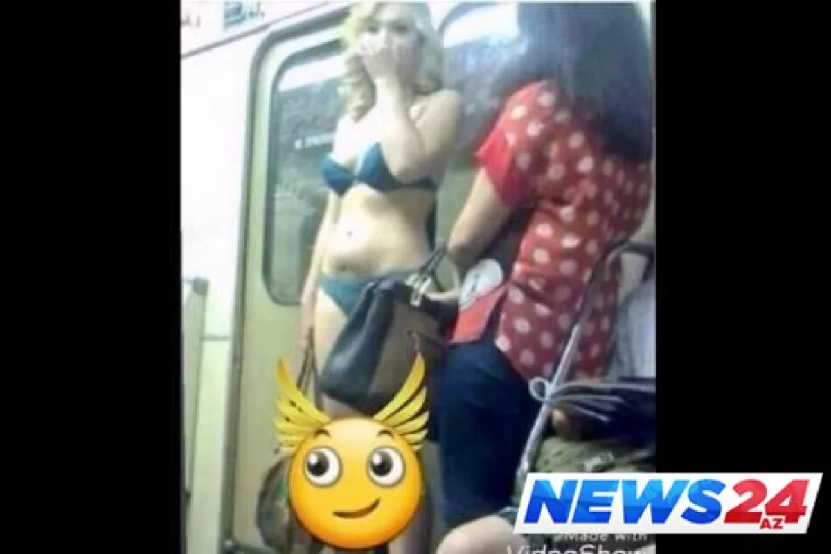 İstidən şikayətlənən qadın metroda soyundu - FOTO