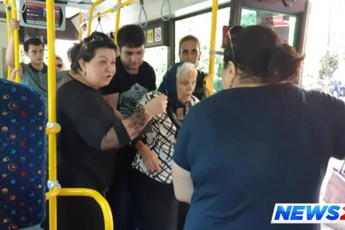 “Baku bus”-da insident: Yaşlı qadın xəsarət aldı – Foto