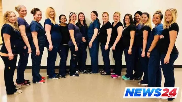 Xəstəxananın 16 tibb bacısı eyni vaxtda hamilədir - Foto