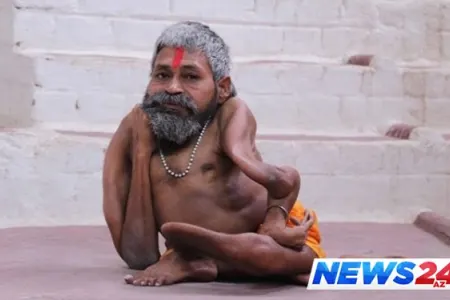 Hər yeri bükülən qəribə adam — FOTOLAR