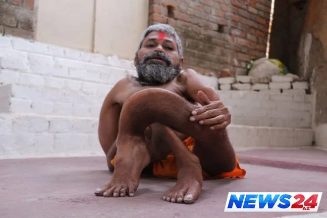 Hər yeri bükülən qəribə adam — FOTOLAR