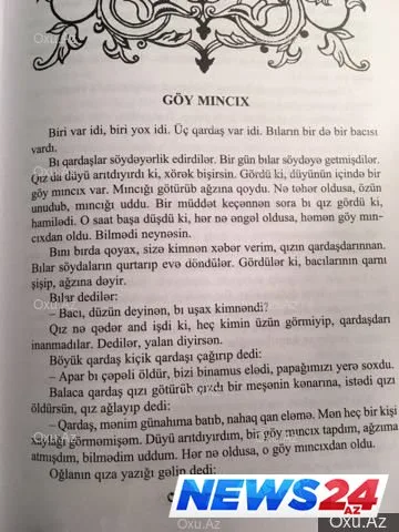 Azərbaycanda uşaqlar üçün “Göy mıncıx" nağılı biabırçılığı - FOTO