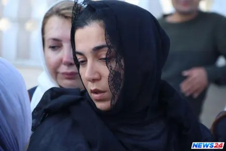 Sevil Nuriyeva ərinin vida mərasimində - Foto/Video