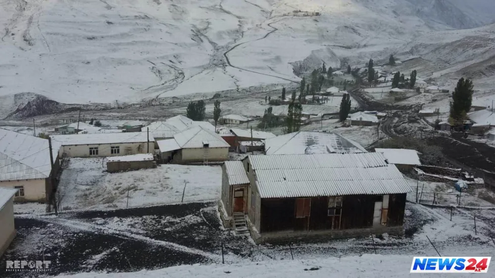 Azərbaycana ilk qar yağıb - FOTO
