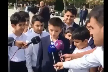 İlham Əliyevin nəvəsi telekanallara müsahibə verdi - VİDEO