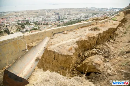 Badamdar sürüşmə zonasında yenidən uçqunlar baş verib
