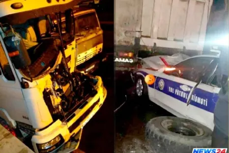 Bakıda ağır qəza: YPX avtomobili 2 yük maşınına çırpıldı