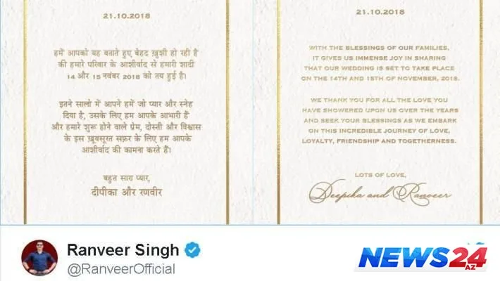 Bollivud ulduzlarının toy tarixi bəlli oldu