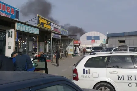"Sədərək" Ticarət Mərkəzində baş verən yanğın söndürülüb