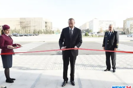 Prezident İlham Əliyev Sumqayıt Dəmir Yolu Vağzalı Kompleksinin açılışında iştirak edib