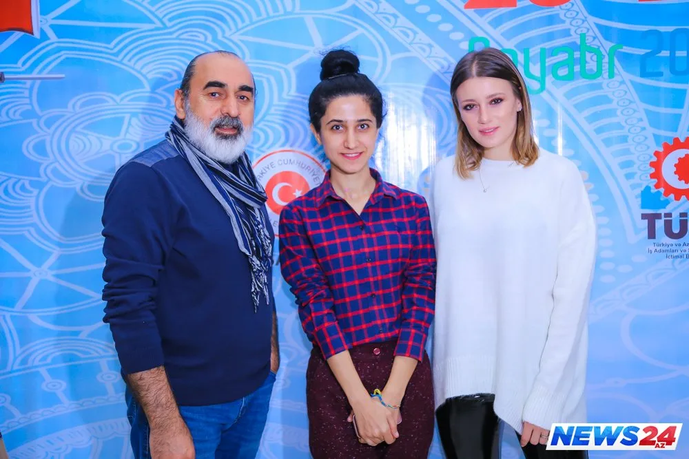 Türkiyəli məşhur aktyorlar “IV. Türk Filmləri Həftəsi”nin mətbuat konfransında - FOTOLAR - VİDEO