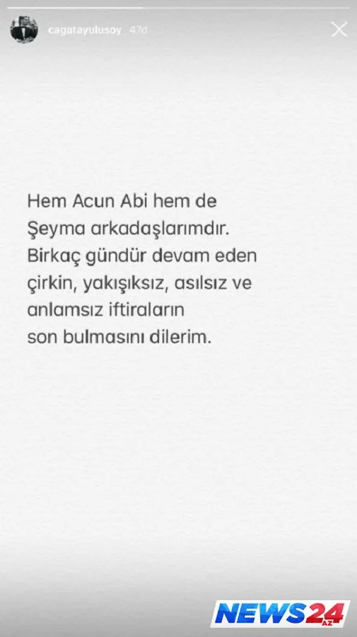 Cağatay Ulusoy Şeyma ilə münasibətindən danışdı - FOTO