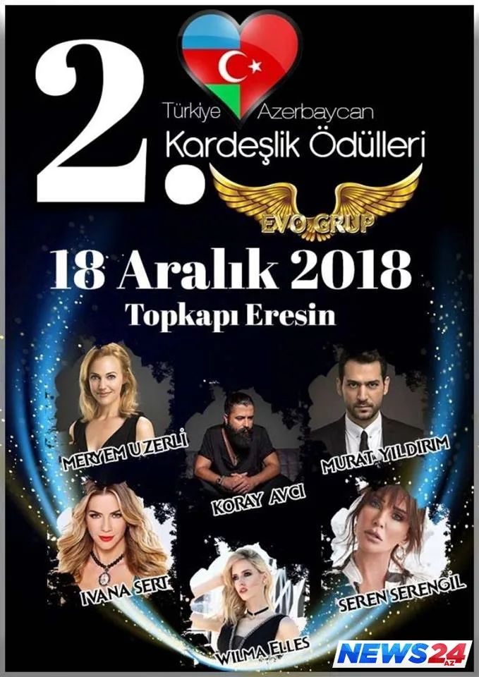 Azərbaycan və Türkiyə məşhurları İstanbulda mükafatlandırılacaq