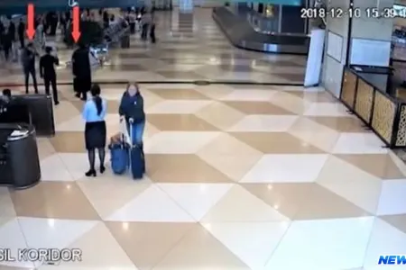 Bakı aeroportunda ər və arvadın ağlasığmaz macəraları - VİDEO