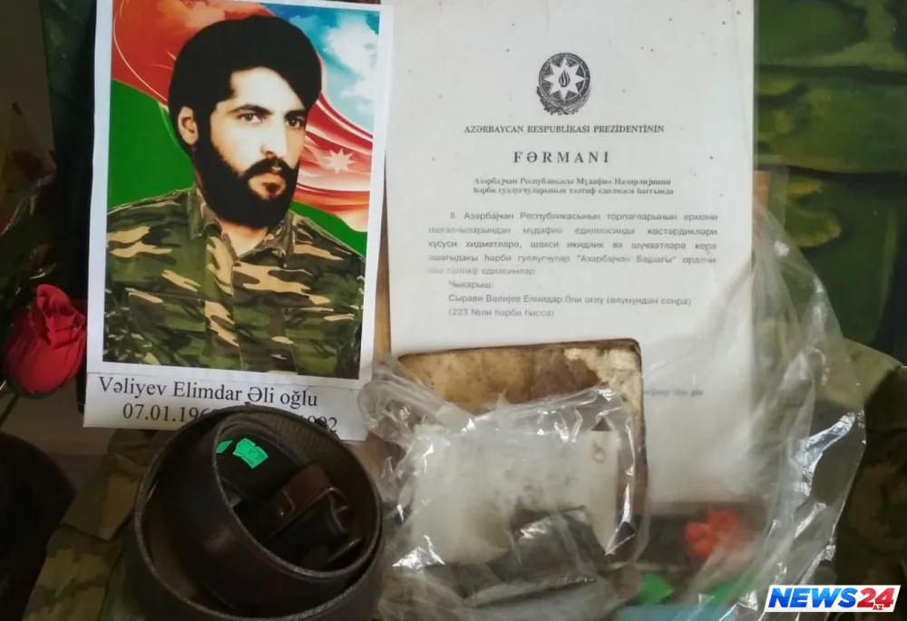 Şəhidlərimizin bədənindən çıxarılan qan ləkəli qəlpə və güllələr - VİDEOREPORTAJ