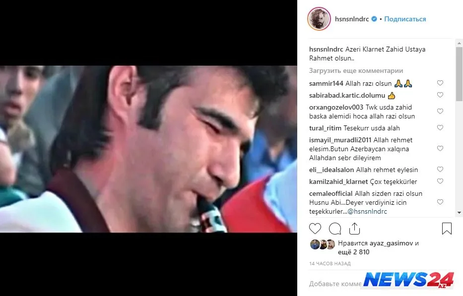 Hüsnü Şenlendirici Zahiddən yazdı - FOTO