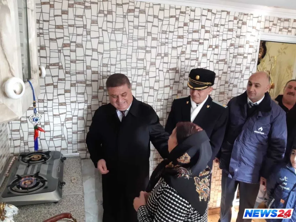 Göygölün Çaykənd kəndinə təbii qaz verilib - FOTO