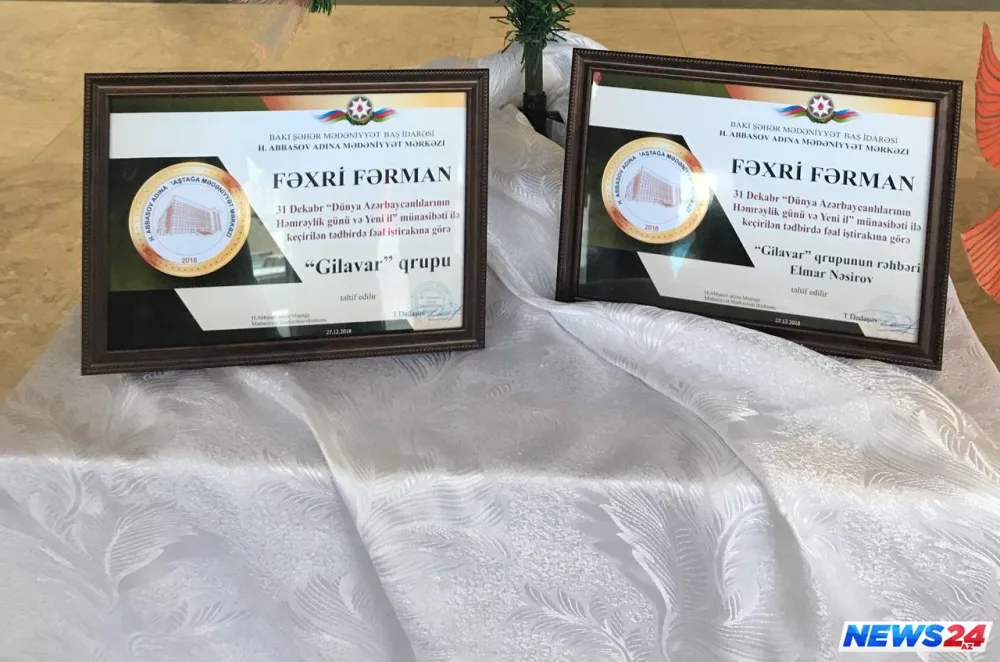 "Gilavar" qrupu Fəxri Fərmanla təltif edildi - FOTO - VIDEO