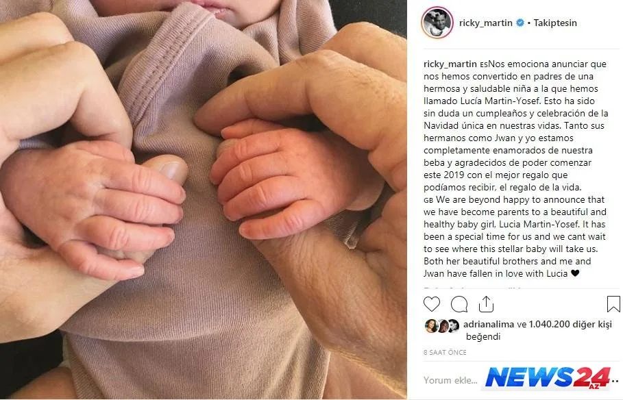 Məşhur homoseksual müğənni ikinci dəfə ata oldu - FOTO