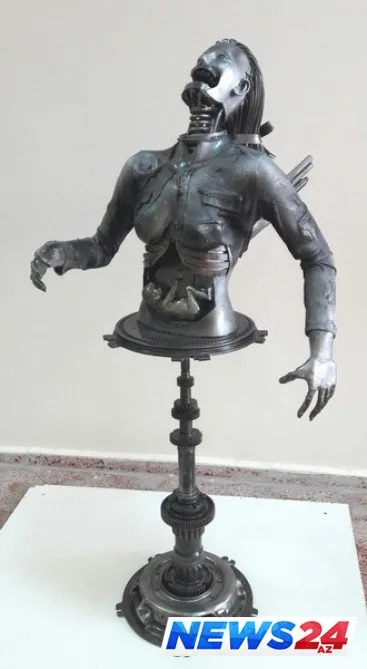 Türkiyəli müəllim: "Xocalı soyqırımı ilə bağlı heykəl düzəltmək mənəvi borcum idi" - FOTO