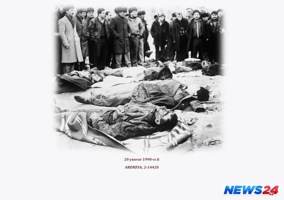 Milli Arxiv İdarəsi tərəfindən 20 Yanvar faciəsi ilə bağlı virtual sərgi açılıb - FOTO