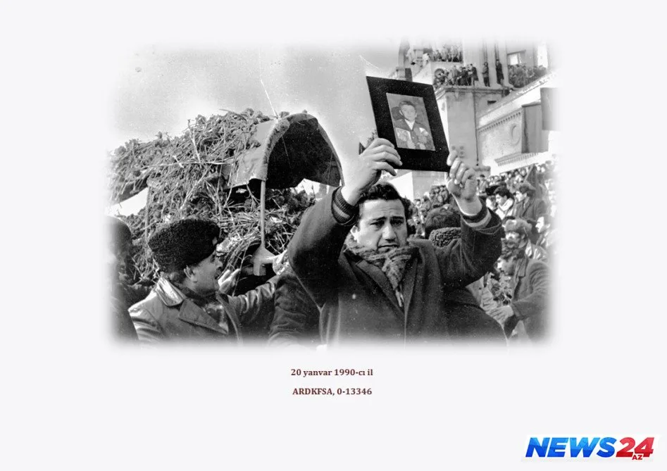 Milli Arxiv İdarəsi tərəfindən 20 Yanvar faciəsi ilə bağlı virtual sərgi açılıb - FOTO