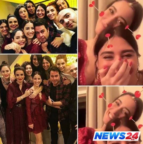 Türkiyəli məşhur aktrisanın xına gecəsindən - FOTOLAR