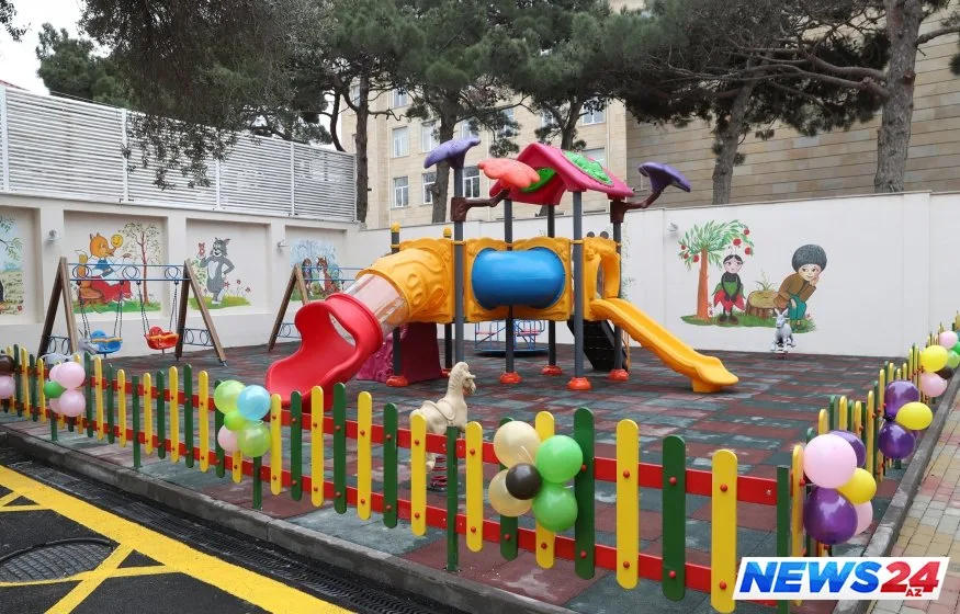Birinci vitse-prezident Mehriban Əliyeva Bakının Xətai rayonunda yeni inşa olunmuş 6 saylı uşaq bağçasının açılışında - FOTOLAR