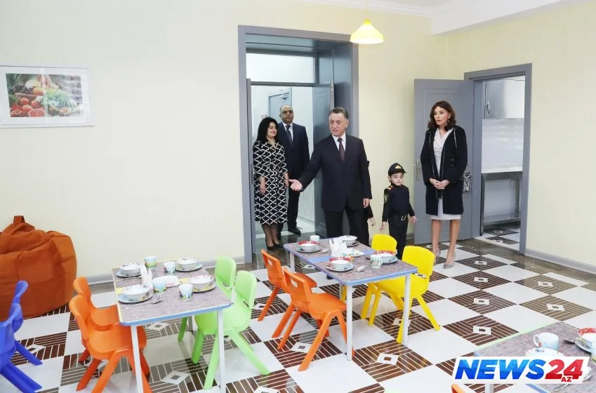 Birinci vitse-prezident Mehriban Əliyeva Bakının Xətai rayonunda yeni inşa olunmuş 6 saylı uşaq bağçasının açılışında - FOTOLAR