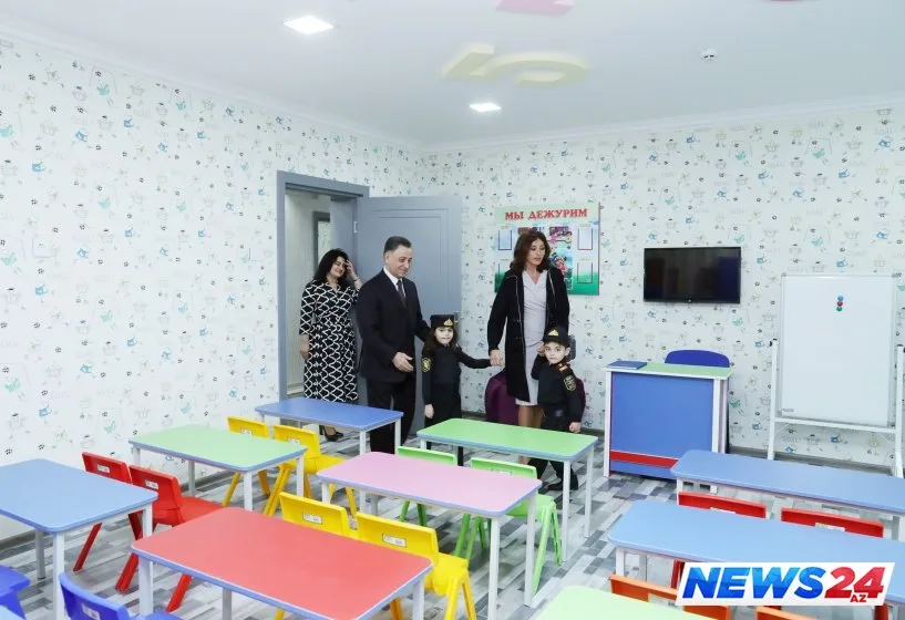 Birinci vitse-prezident Mehriban Əliyeva Bakının Xətai rayonunda yeni inşa olunmuş 6 saylı uşaq bağçasının açılışında - FOTOLAR