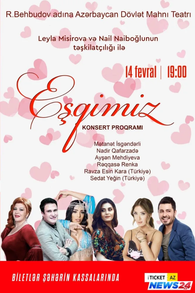 Azərbaycanlı məşhurlar Sevgililər Günündə bir araya gələcək - "Eşqimiz"