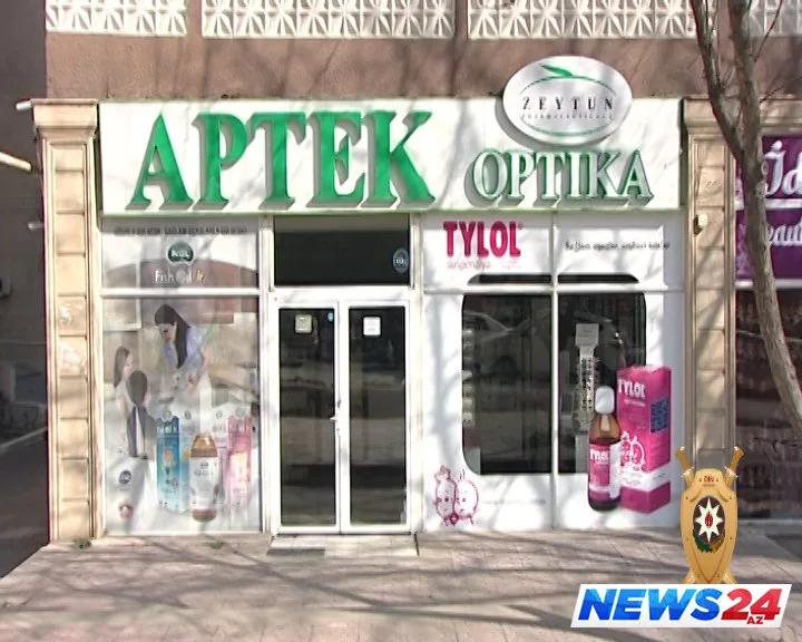 Bakıda gecə saatlarında aptekə oğurluq məqsədi ilə daxil olan şəxs saxlanılıb - FOTO