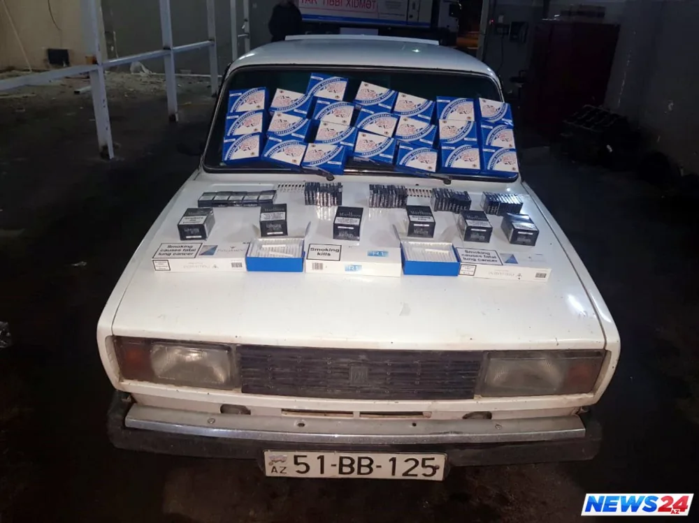 Avtomobildə gizlədilən siqaretlər və xüsusi kağız bükümlər aşkarlanıb - FOTO - VİDEO