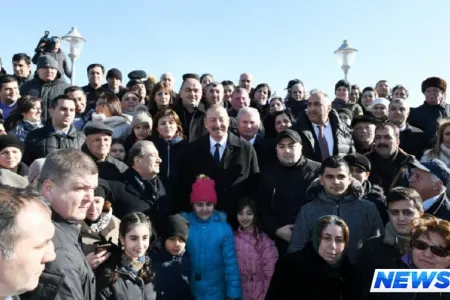 İlham Əliyev Sumqayıt sakinləri ilə görüşüb - FOTOLAR