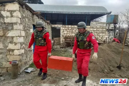 Ağstafada 139 ədəd partlamamış mina tapılıb
