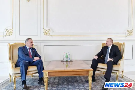 Prezident İlham Əliyev Sovet İttifaqı Qəhrəmanı, general-leytenant Ruslan Auşevi qəbul edib