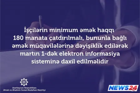 Nazirlikdən əməkhaqqları ilə bağlı xəbərdarlıq