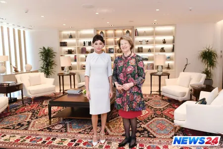 Mehriban xanım Əliyeva Böyük Britaniya Baş nazirinin Azərbaycan üzrə ticarət elçisi ilə görüşüb