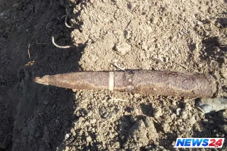 Ağdamda top mərmisi tapılıb