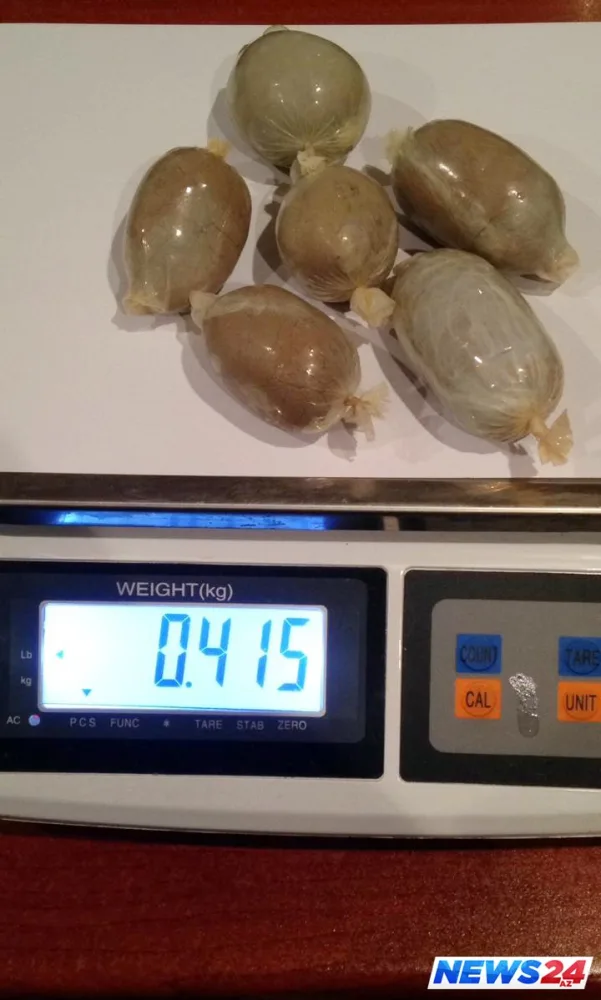 Daxili orqanında narkotik vasitələr aşkar edildi - FOTO